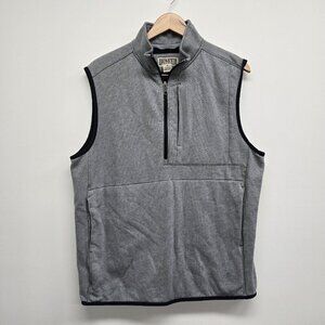 Duluth Trading Co 1/4 Zip Pullover Vest Mens Size Medium Gray Chest Front Pocket